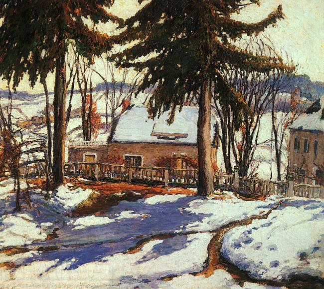 Charles Reiffel February Thaw, Silvermine Connecticut Norge oil painting art